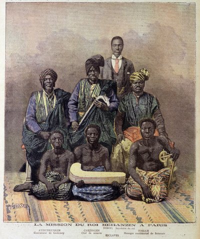 La mission du roi Béhanzin du Dahomey (actuel Bénin) à Paris - dans « Le Petit Journal » du 2 décembre - Unknown artist