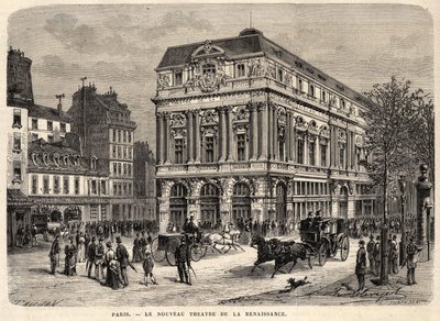 Le nouveau Théâtre de la Renaissance à Paris en 1873. - Unknown artist