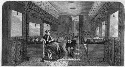 La nouvelle voiture de sa majesté la princesse de Galles pour ses voyages en train. Gravure dans "L