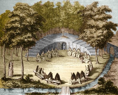 Les religieuses de Port-Royal-des-Champs faisant la lecture en solitude - Unknown artist