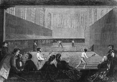 La salle de jeu de paume sur la terrasse des Tuileries à Paris en 1873. - Unknown artist