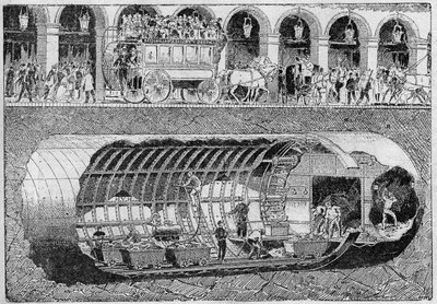 Le percement de la route sous la rue de Rivoli en 1895 - Unknown artist