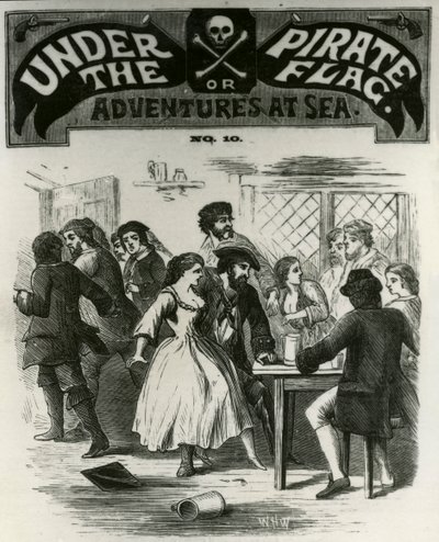 Les pirates carousant sont effrayés par le fantôme de Gibbs, Charles Gibbs, le pirate de Rhode Island - Unknown artist