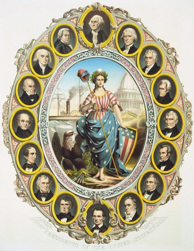 Les présidents des États-Unis avec le symbole de l