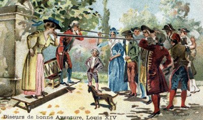 Le métier de diseur de bonne aventure au début du 18ème siècle - Unknown artist