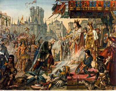 Le retour de Christophe Colomb en Espagne devant le roi Ferdinand II d