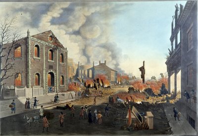 Les ruines après le grand incendie de New York des 16-17 décembre - Unknown artist
