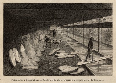 Les puits de sel de Ho-Boung, les galeries ouvertes sur le flanc de la montagne, profondes de 20 mètres, sont soutenues par des cadres en bois, l