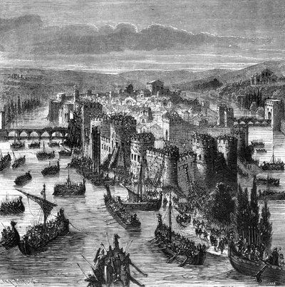 Le siège de Paris par les Normands en 885 - dans "L