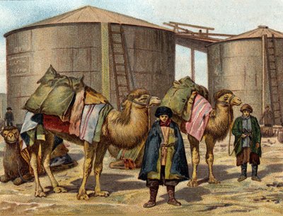 Le transport de pétrole sur des chameaux dans le Caucase - Unknown artist