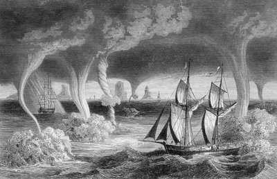 Les troncs... montent de la mer au ciel, et produisent des effets terribles - Unknown artist