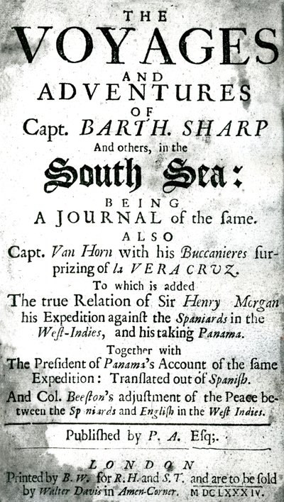 Les voyages et aventures du capitaine Bartholomew Sharp et d