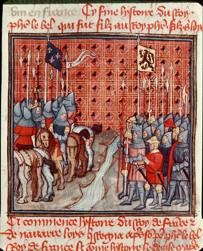 Les armes de Philippe IV le Bel (1268-1314) sur la rive d