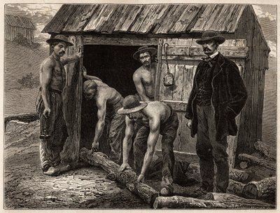 Les travailleurs du bois de la mine de Montchanin - Unknown artist