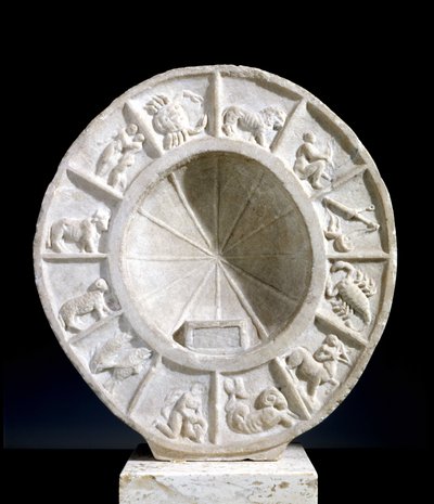 Les signes du zodiaque représentés sur un méridien solaire du XVe siècle. - Unknown artist