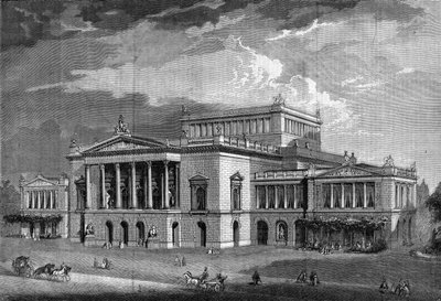 Théâtre de Leipzig, début de la construction par l