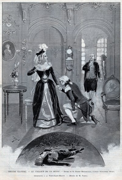 Théâtre illustré - « Le collier de la Reine » (Affaire) drame de Pierre Decourcelle par Alexandre Dumas père - « Le collier de la Reine » pièce en 5 actes et 13 tableaux, Paris, 31 janvier 1895, Théâtre de la Porte-Saint-Martin - Unknown artist