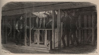Tours de théâtre - déglutition - gravure de 1875 - Unknown artist