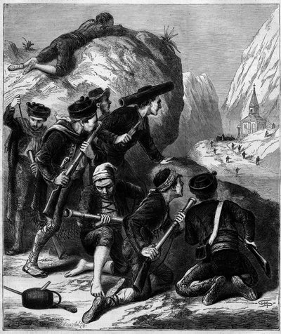 Troisième guerre carliste (1872-1876) : une embuscade carliste en Navarre - Unknown artist