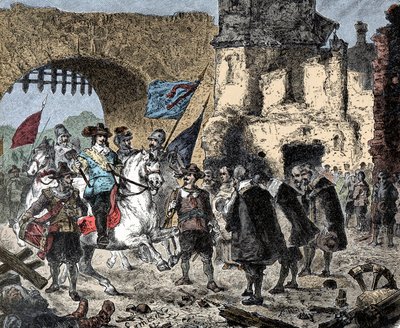 Bernard de Saxe-Weimar (1604-1639) victorieux à Breisach (Allemagne) - Bernhard de Weimar entrant à Breisach - Unknown artist