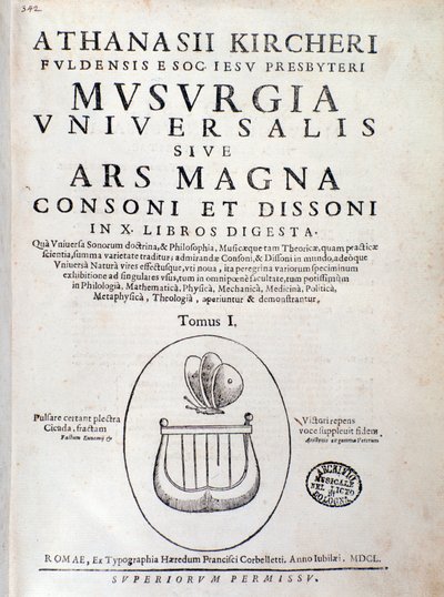 Page de titre de Musurgia (1650) - Unknown artist