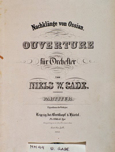 Page de titre de la partition de Souvenirs d