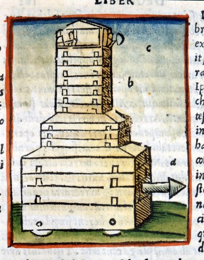 Tortue, char - dans « De architectura » par Vitruve de 1630 - Unknown artist