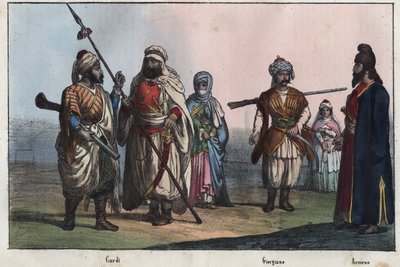 Costumes traditionnels kurdes - Géorgien - Arménien - Unknown artist