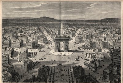 Transformations de Paris sous le Second Empire, Haussmann Paris : vue générale du rond-point de la place de l