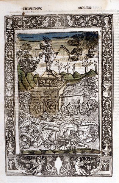 Triomphe de la mort de Francesco Petrarca (Pétrarque). Manuscrit du 15ème siècle - Unknown artist