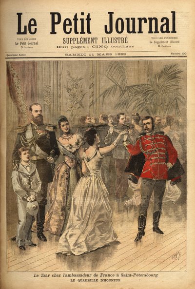 Le tsar Alexandre III (1815-1894) danse la quadrille d