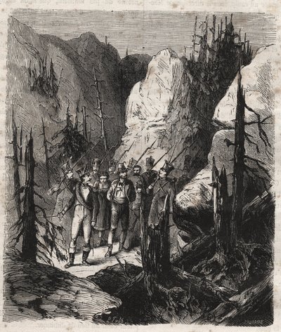 Patriote tyrolien Andreas Hofer (1767-1810) arrêté - Le patriote tyrolien Andreas Hofer (1767-1810) arrêté par les troupes italiennes le 19/01/1810 - gravure de 1879 dans "Histoire des sociétés secrètes, politiques et religieuses" par Pierre Zaccone (1817- - Unknown artist