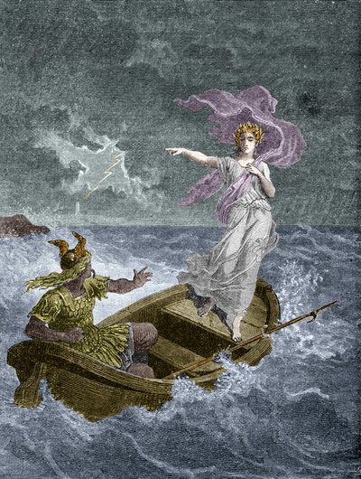 Vercingétorix et la druidesse. Dans « Histoire de la magie du Monde surnaturel et de la Fatalité à travers les temps et les peuples », Furne Jouvet et Cie éditeurs (1880) - Unknown artist