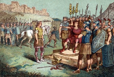 Vercingétorix, chef gaulois, se rend à Jules César en 52 av. J.-C. - Unknown artist
