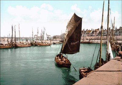Vue de Calais, le port. Photochrome v. 1890 - Unknown artist