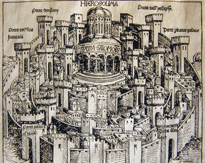 Vue de Jérusalem au Moyen Âge - Unknown artist