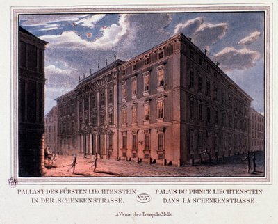 Vue du palais du prince de Liechtenstein à Vienne, Autriche. Gravure de 1820 Collection privée - Unknown artist