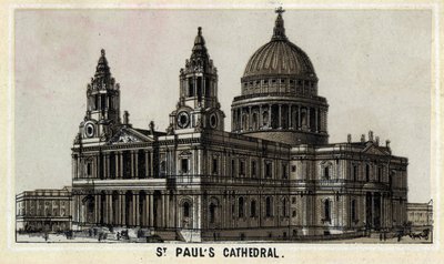 Vue de la cathédrale Saint-Paul à Londres, Angleterre - Unknown artist
