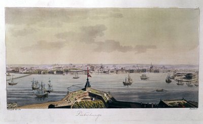 Vue de Saint-Pétersbourg à la fin du 18ème siècle - dans "Le costume ancien et moderne" de Ferrario - Unknown artist