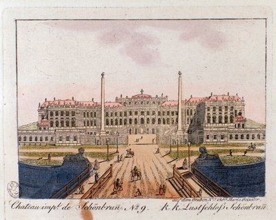 Vue du château impérial de Schönbrunn (16e-17e siècle) près de Vienne, Autriche. Gravure de 1815 Collection privée - Unknown artist
