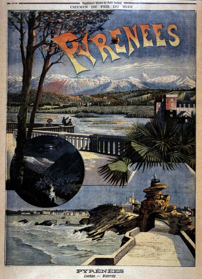 Vue des Pyrénées : Luchon et Biarritz, Le Petit Journal, fin 19e siècle - Unknown artist
