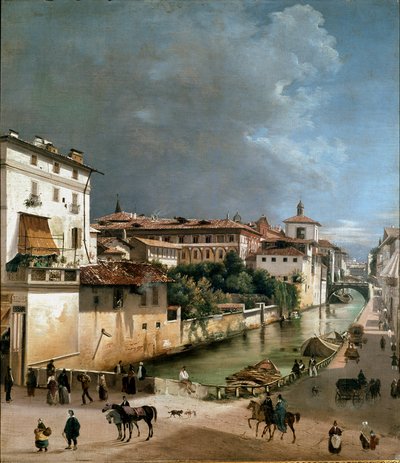 Vue du canal entre le pont Porta Romana et le pont de l