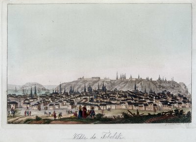 Vue de la ville de Fabolsk, Sibérie. Dans « Le costume ancien et moderne » - Unknown artist