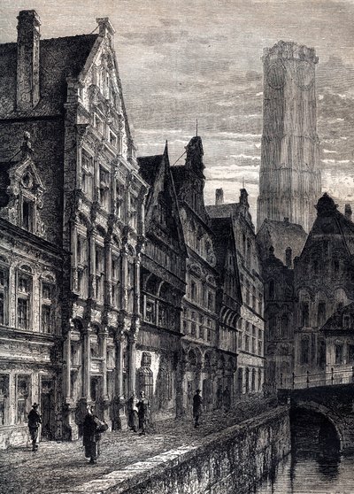 Vue de la ville de Malines en Belgique - vers 1867 - Unknown artist