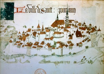 Vue de la ville de Saint-Pourçain-sur-Sioule dans l