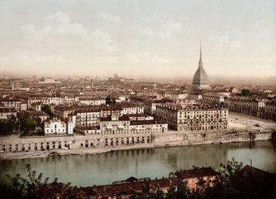 Vue de la ville de Turin (Torino) en Italie en 1890 - Unknown artist