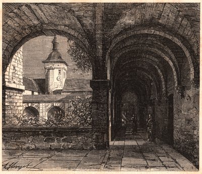 Vue du cloître de l