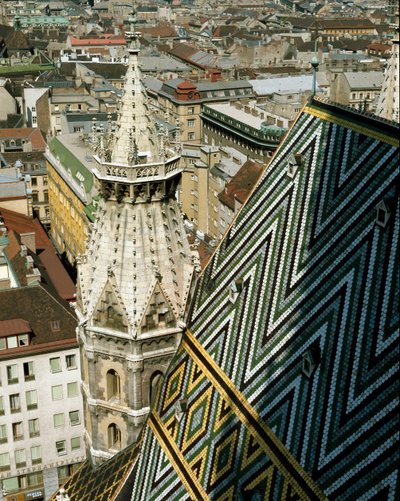 Vue du toit en tuiles vernissées de la cathédrale - Unknown artist