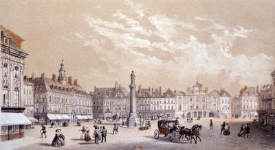 Vue de la grande place de la ville de Lille - Unknown artist