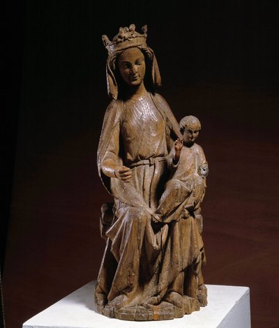 Vierge et Enfant. Sculpture en bois du 14ème siècle. Musée Vivenel, Compiègne - Unknown artist